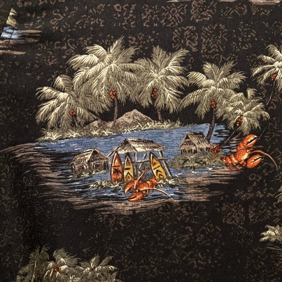 Beach Design Button Down Shirt - Picture 2 of 13